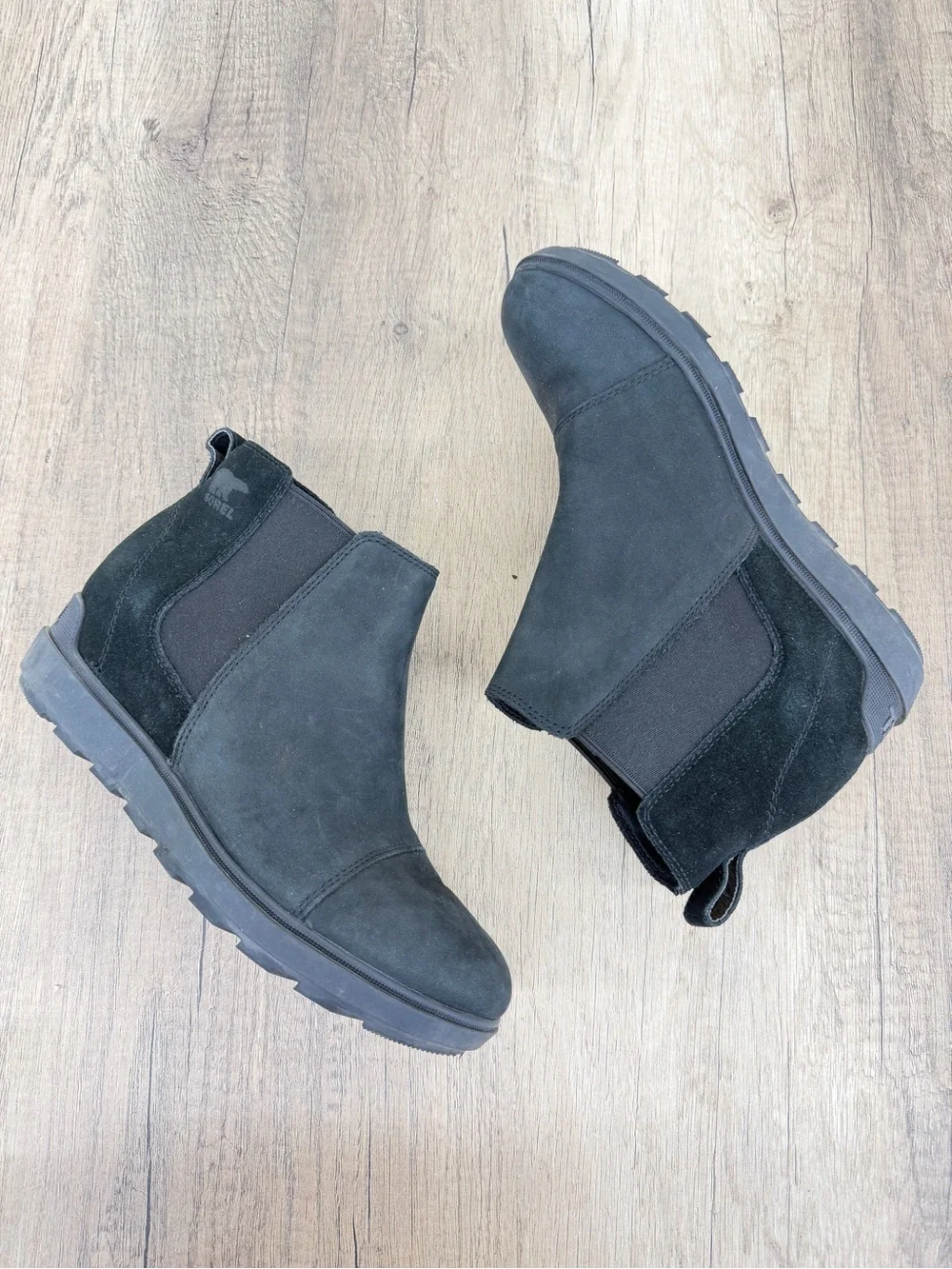 Sorel Black Slip-On Chelsea Ankle Shoe